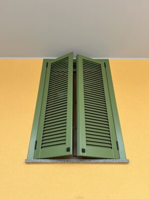 persiana alluminio verde da davanti